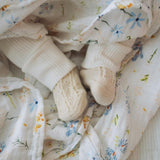 Cotton Muslin Swaddle Blanket - Pastel Petals