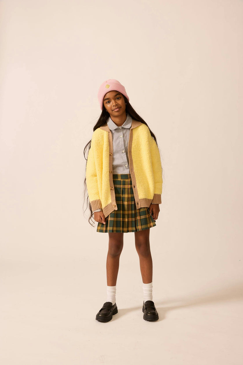 Collared Classroom Cardigan in Mixed Yarn