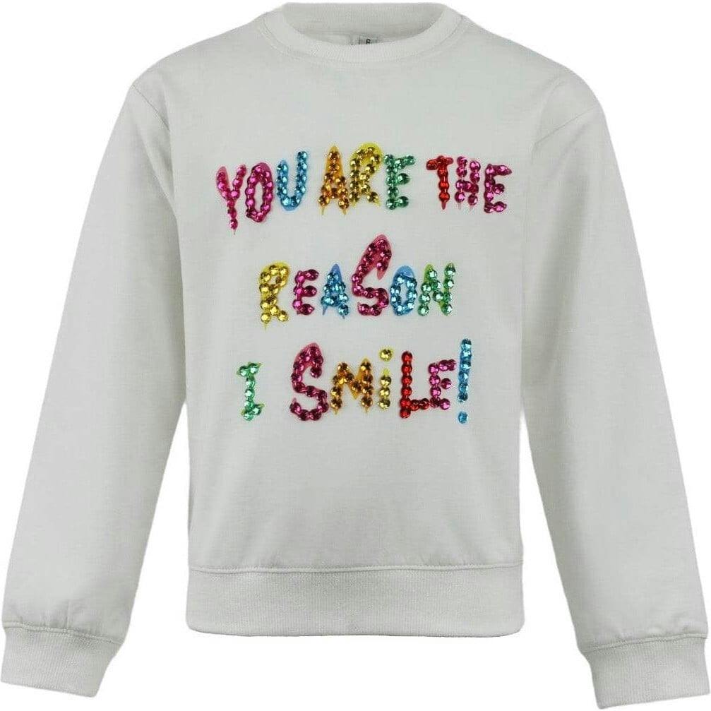 Women’s White You are The Reason I Smile Sweatshirt