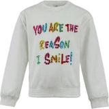 White You are The Reason I Smile Sweatshirt