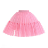 Pink Layered Tulle Skirt