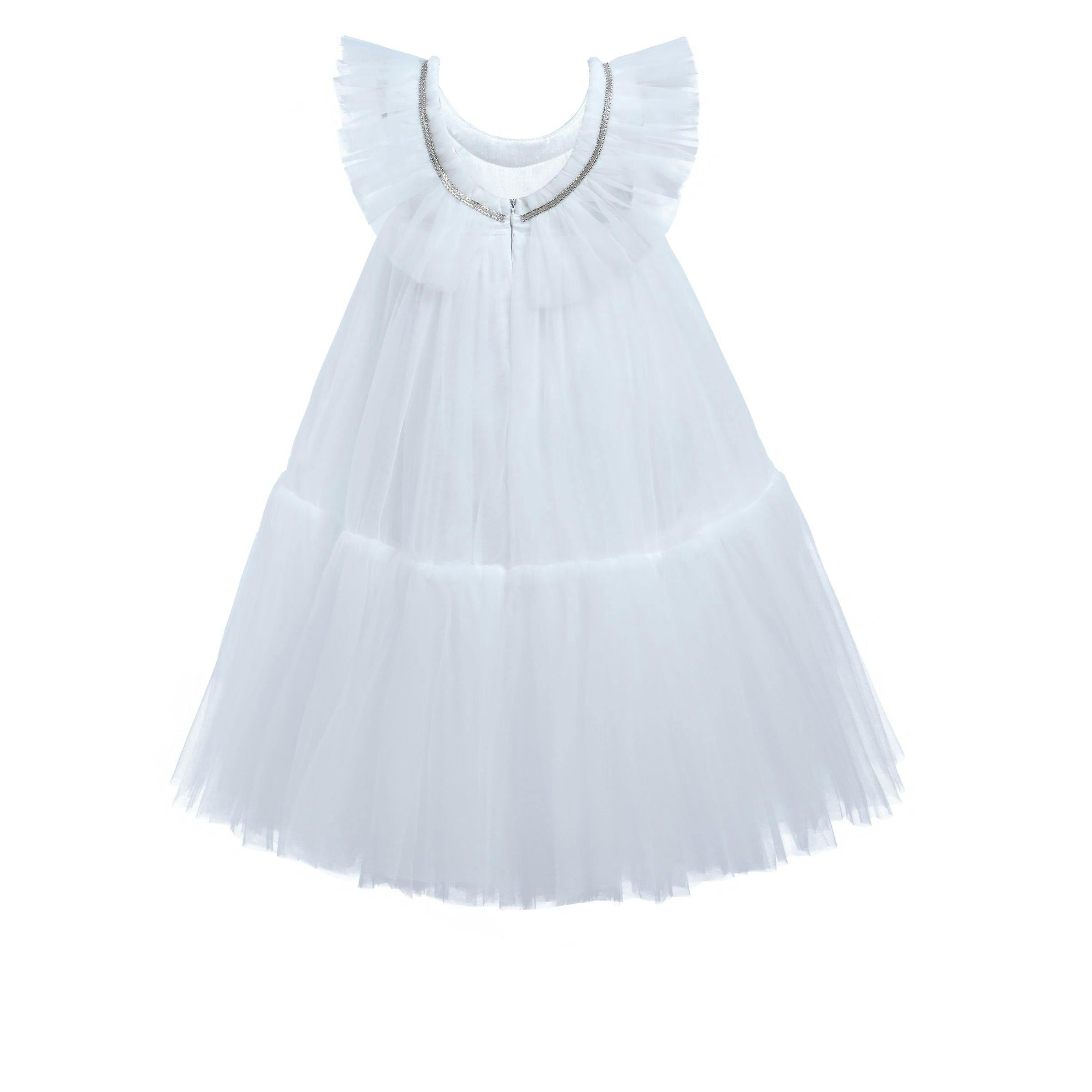 White Beckwith Ruffle Dress