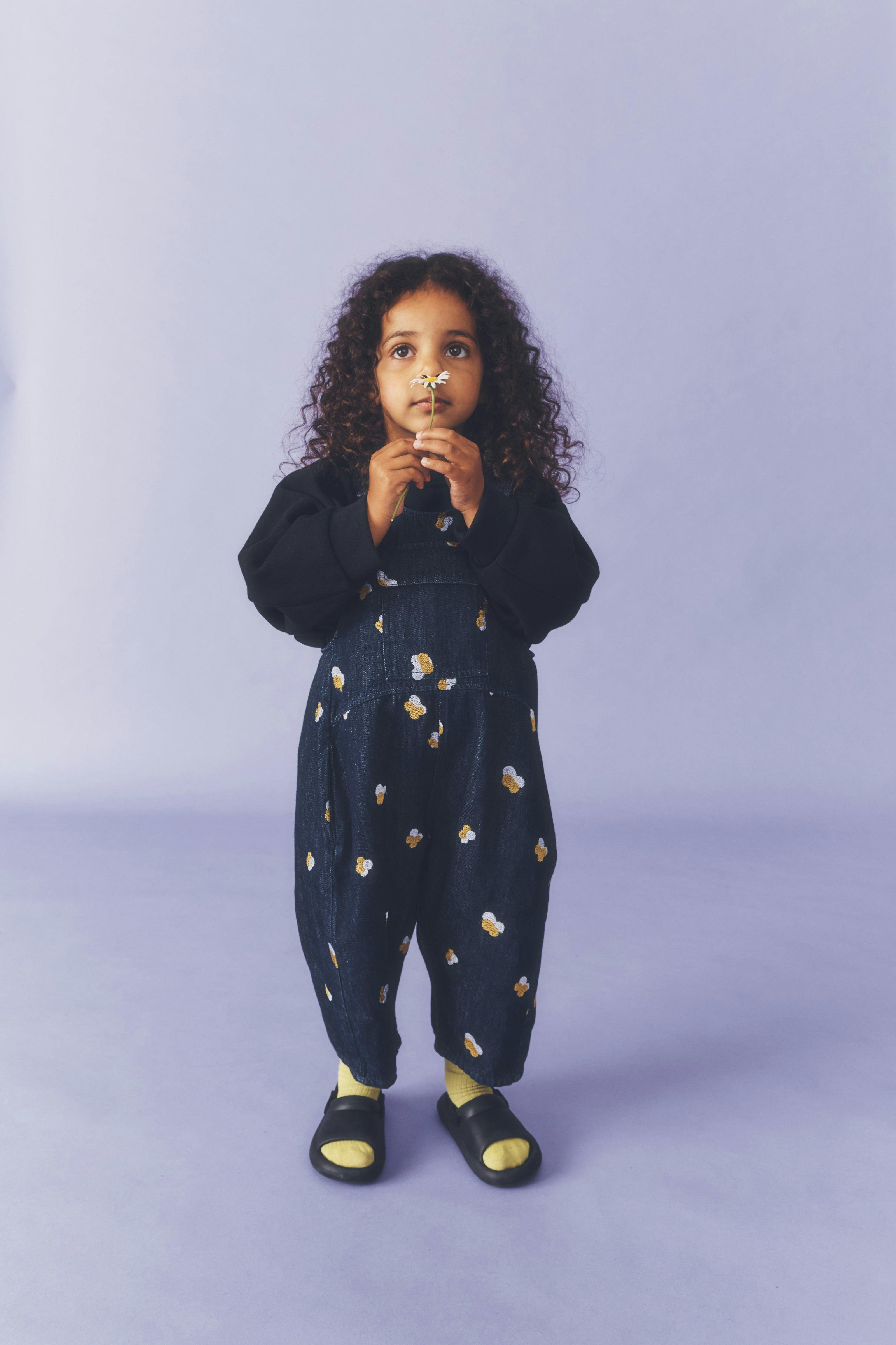 Kai Embroidered Denim Dungarees