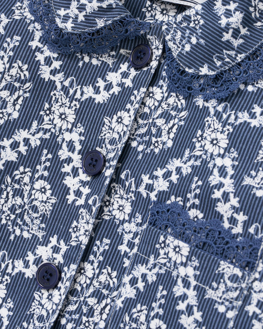 Kid's Twill Grace Pajama Set in Innkeeper Trellis