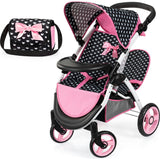 Bayer Design Dolls: Twin Star Stroller - Black