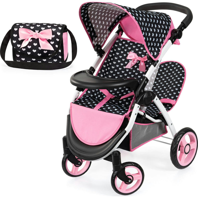 Bayer Design Dolls: Twin Star Stroller - Black