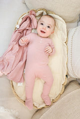 Simple Pointelle Footie and Beanie Set