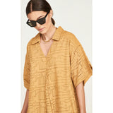 Lanai Popover Dress in Golden Eyelet
