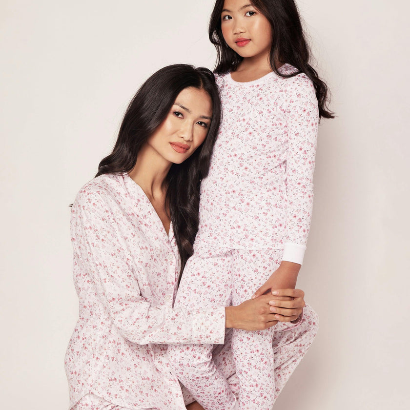 Kid's Pima Snug Fit Pajama Set in Dorset Floral