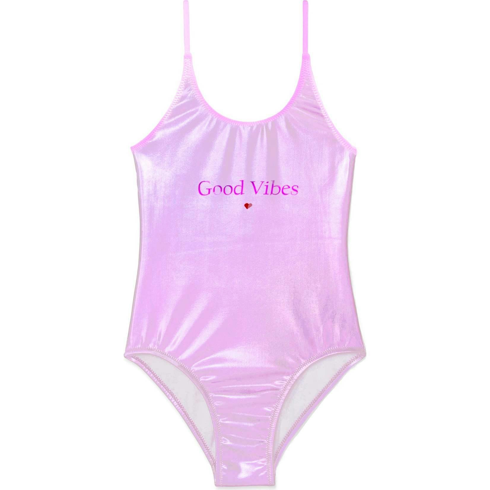Good Vibes Metallic Pink Swimsuit