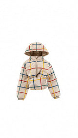 Blake Hooded Reversible Lightweight Down Puffer Jacket, Primary Plaid