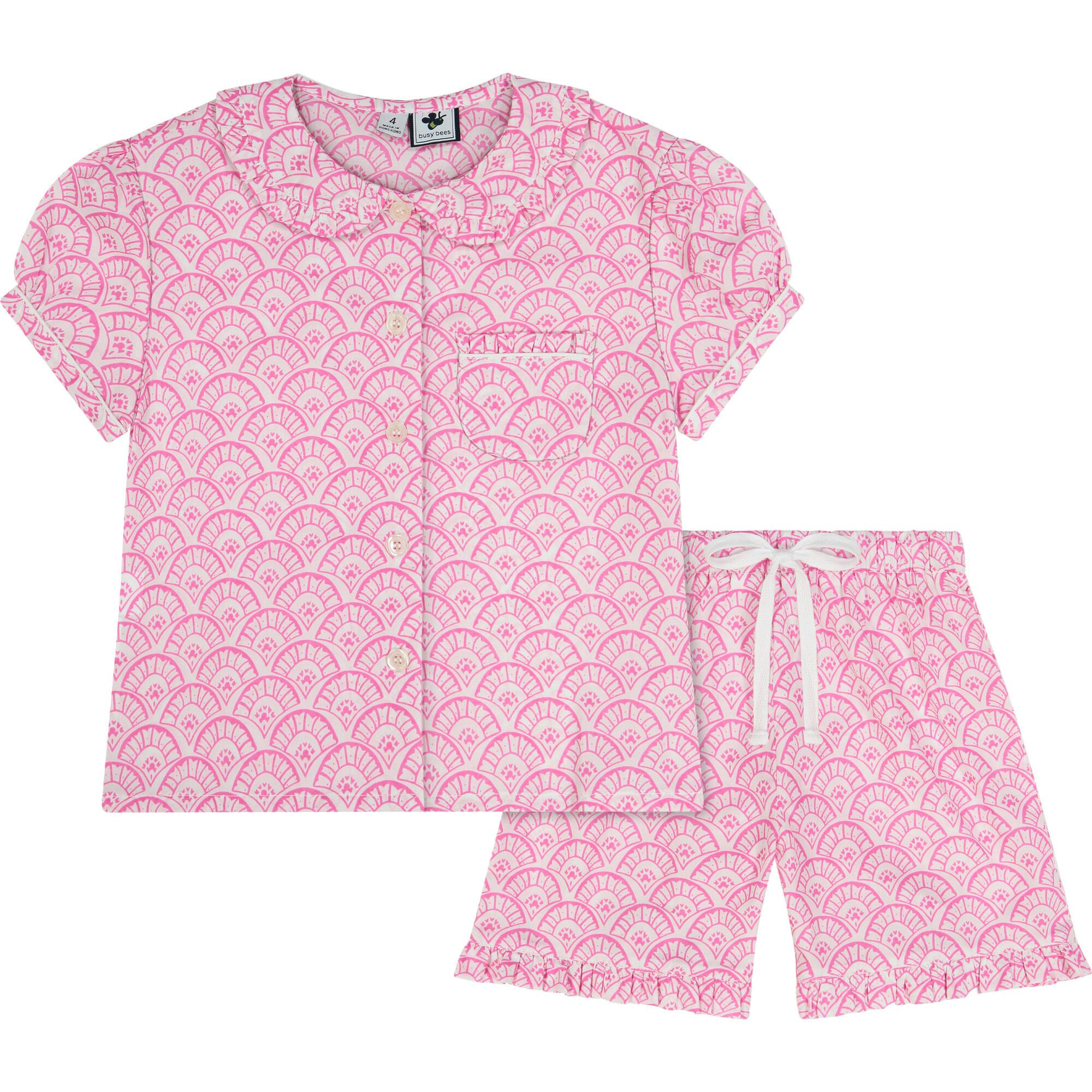 Ruffle Sleeve Loungewear Set, Pink