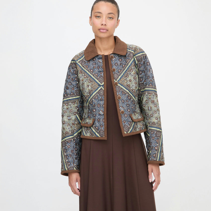 The Dax Jacket - Olive Equestrian Scarf