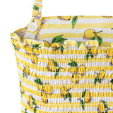 Lemon Stripe Ruched Swimsuit