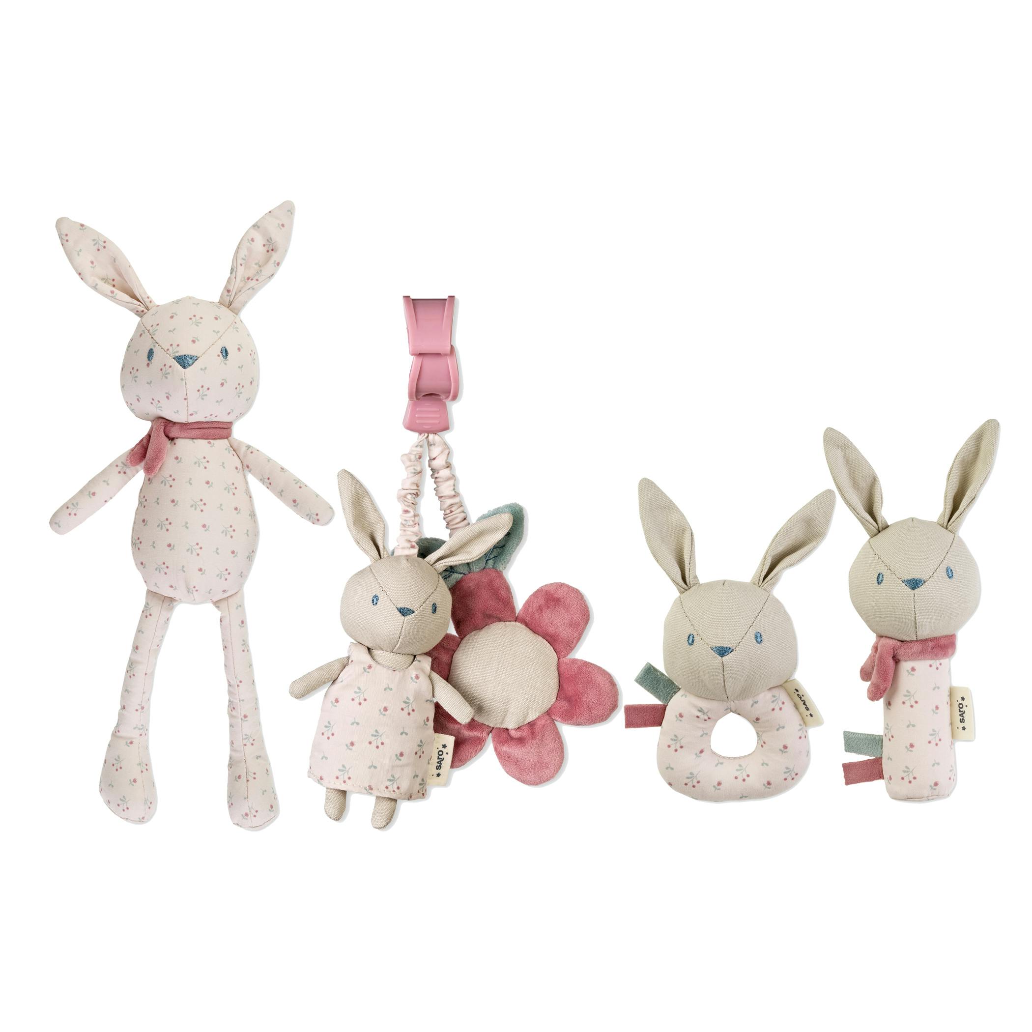 Bunnie Snuggles & Sensory Play Set Lily- Pink