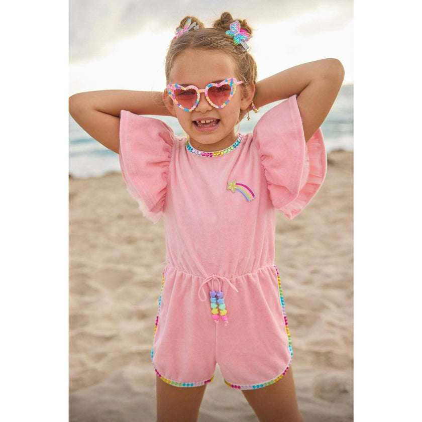 Velour Rainbow Gems Romper