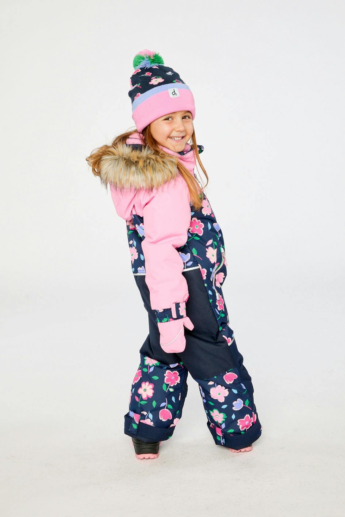 Kids One Piece Discover Snowsuit Blue Floral Print