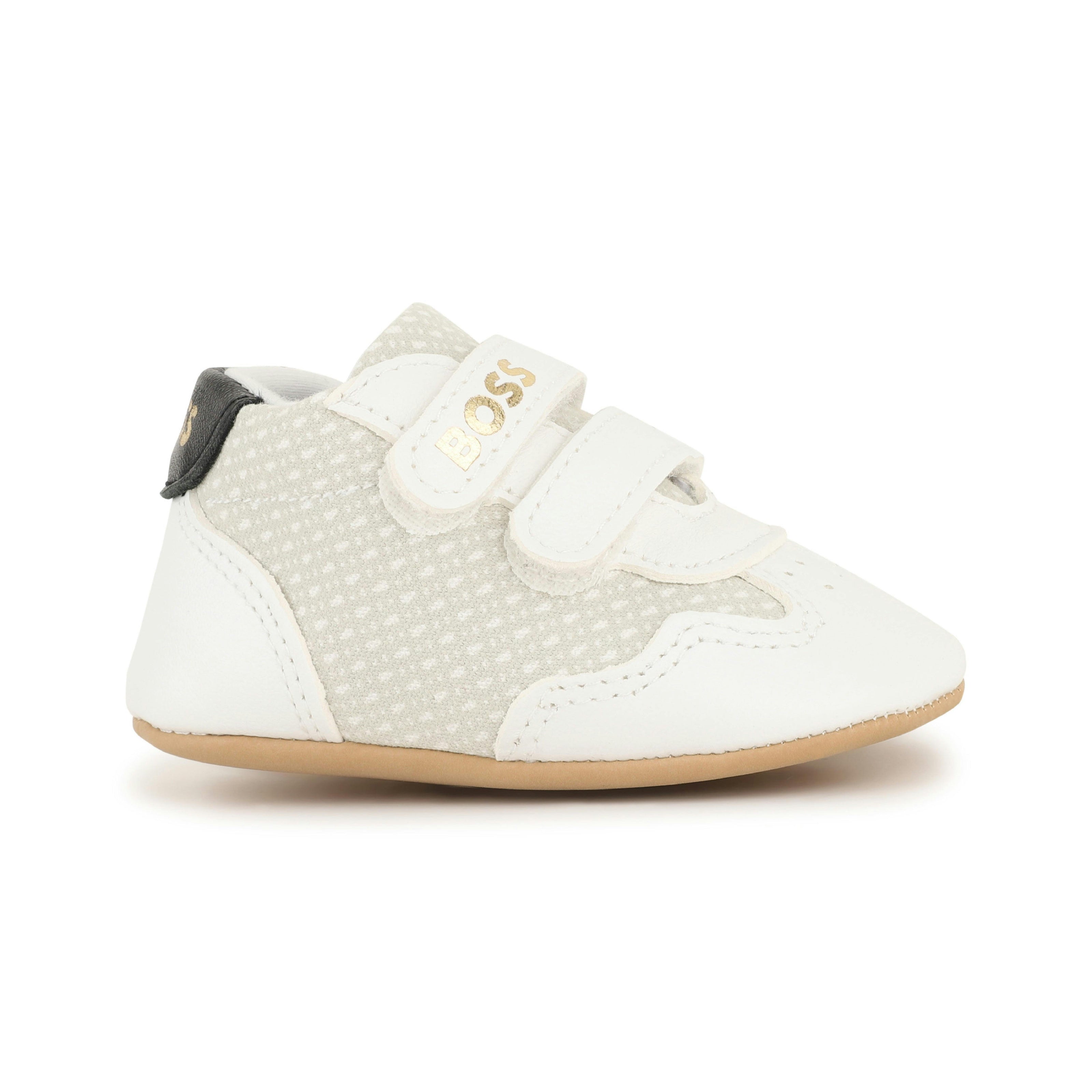 White & Beige Baby Sneakers