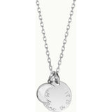 Personalized Small Mother of Pearl Necklace, Sterling Silver