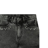 Black Denim Shorts