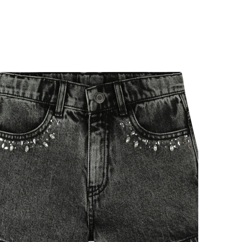 Black Denim Shorts