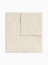 Muslin Swaddle Blanket - Camellia Floral / Shell + Fern