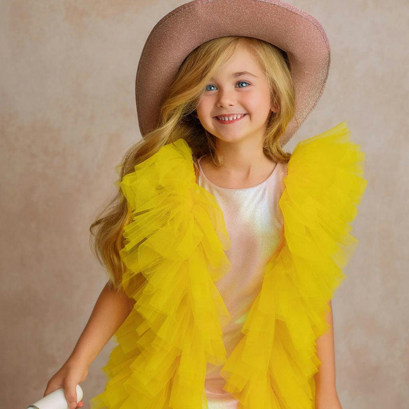 Radiant Yellow Fairy Wings Dress