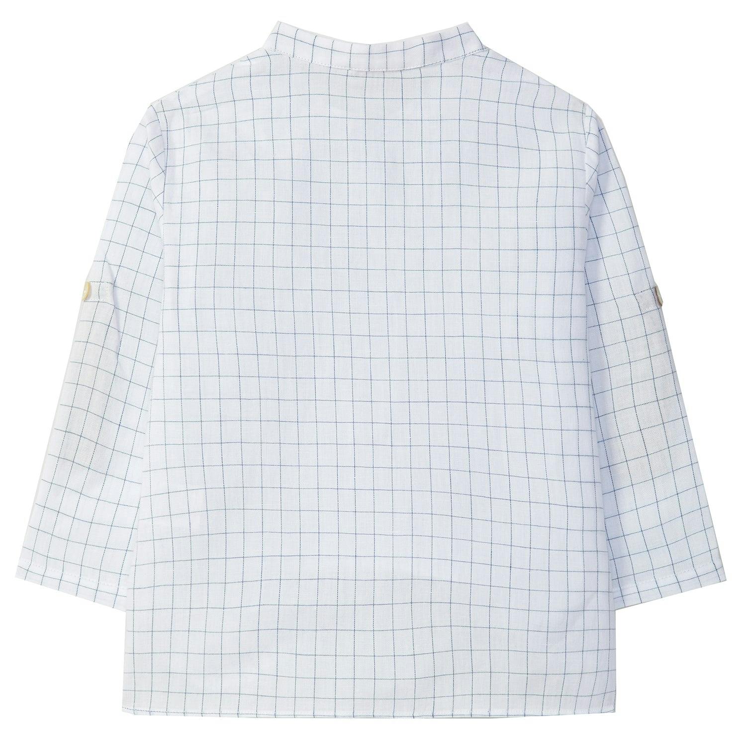 LARANJINHA Windowpane Dress Shirt - White
