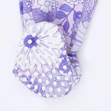 Lacy Lavender Floral - 2 Way Ruffle Back Zipper Footie