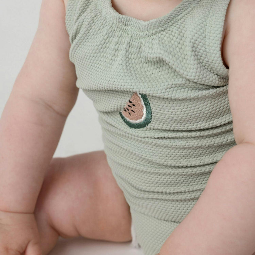 Stien Swimsuit | Watermelon | Frosted Green