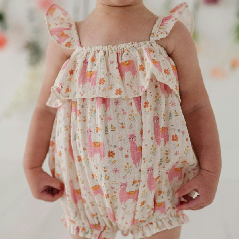 Baby Girl Gauze Bubble Romper