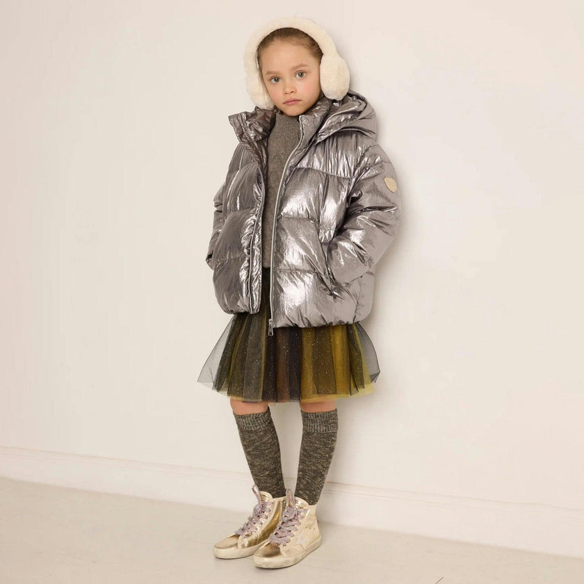 BONPOINT Metro Puffer Jacket - Metallic Silver