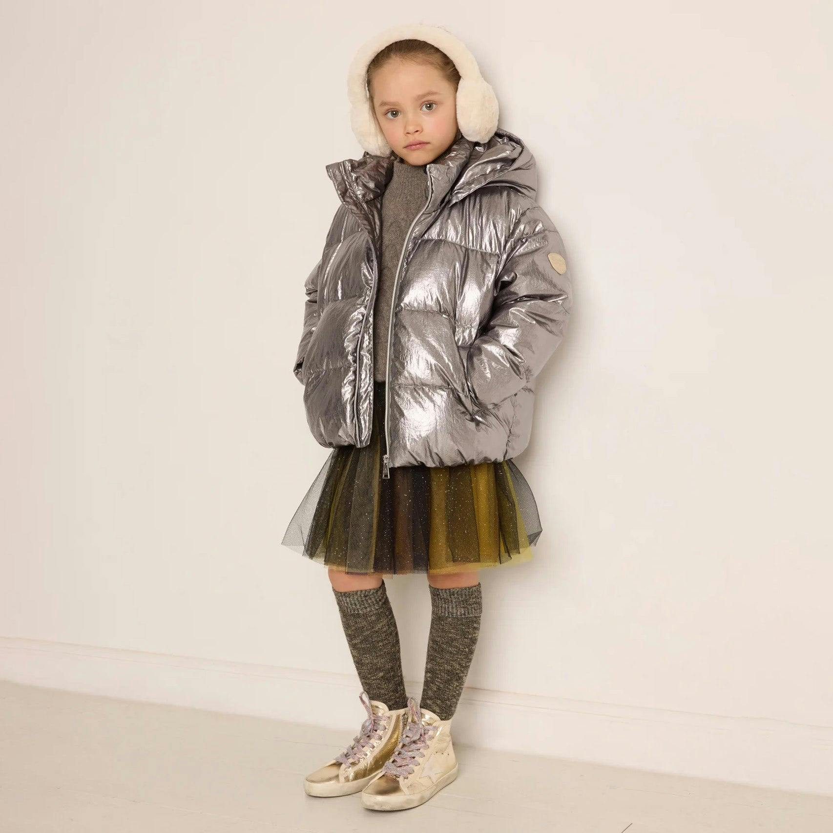 BONPOINT Metro Puffer Jacket - Metallic Silver