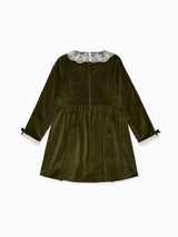 Olive Eva Velvet Girl Dress