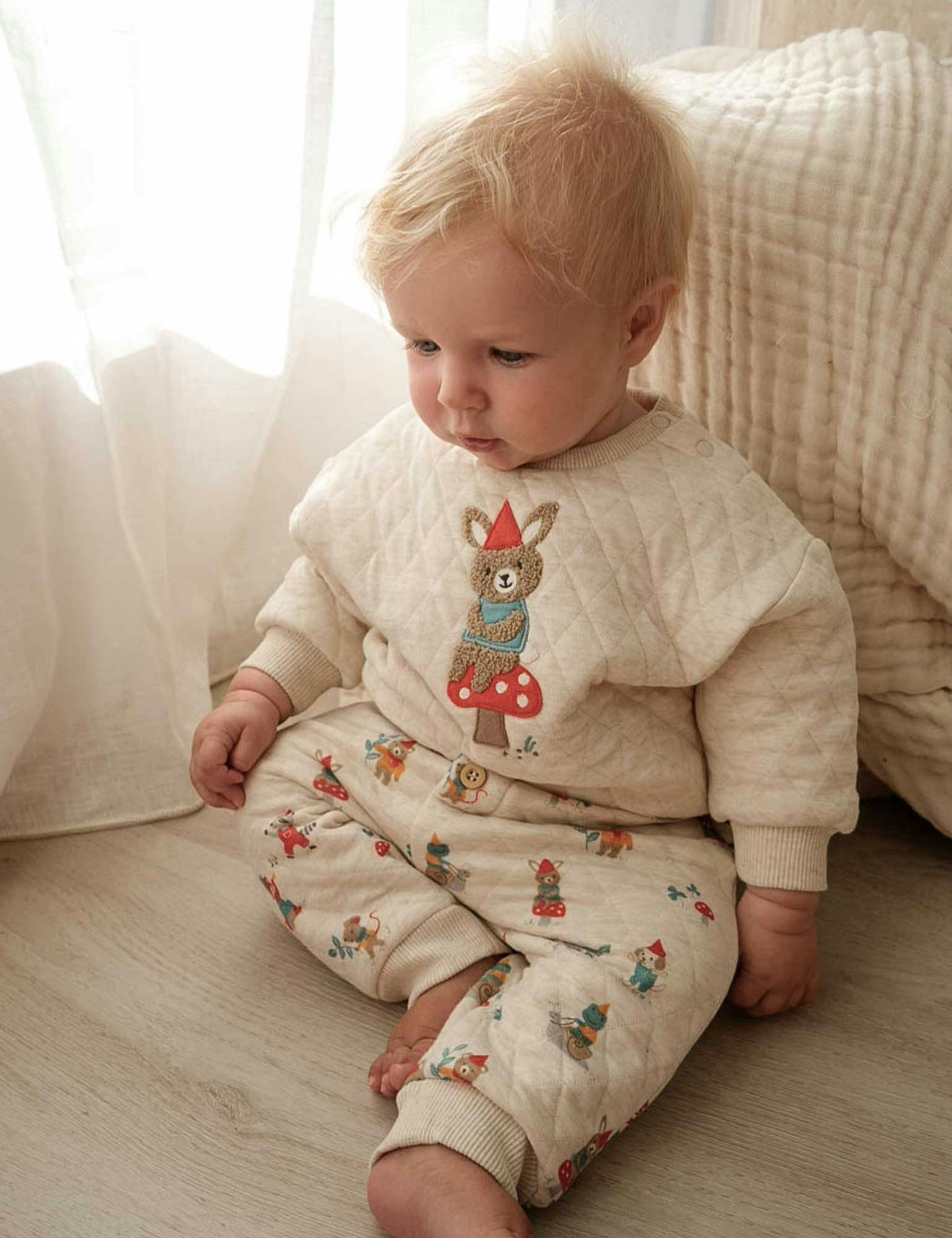 Quilted Track Set Gnome Print