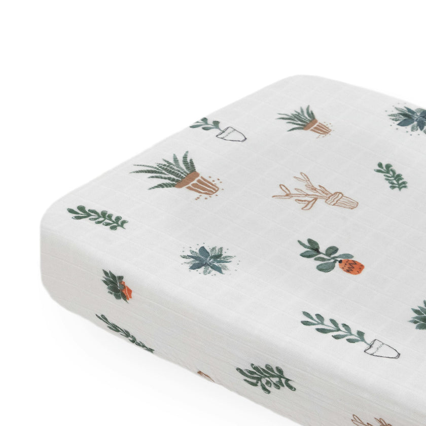 Cotton Muslin Changing Pad Cover - Prickle Pots