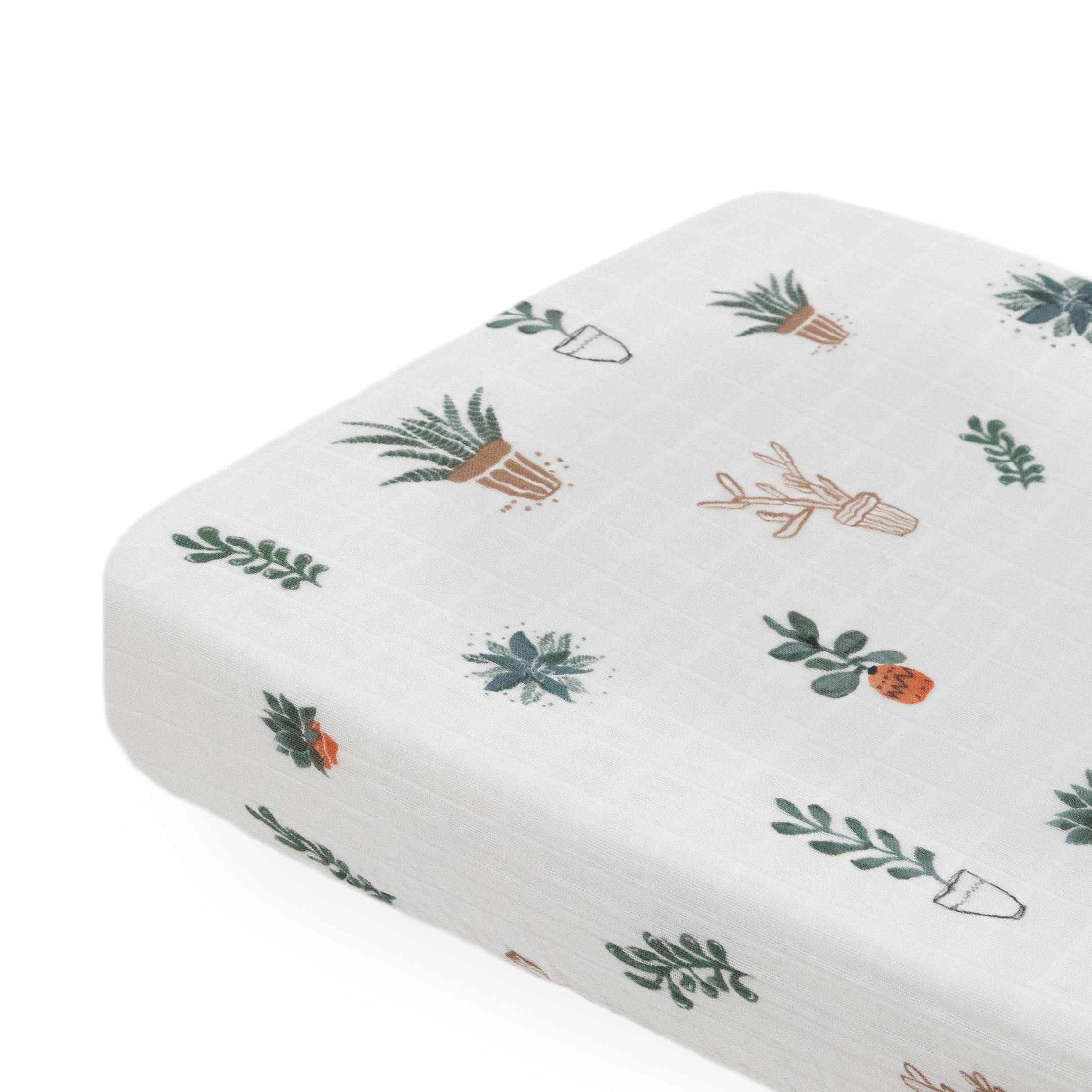 Cotton Muslin Changing Pad Cover - Prickle Pots