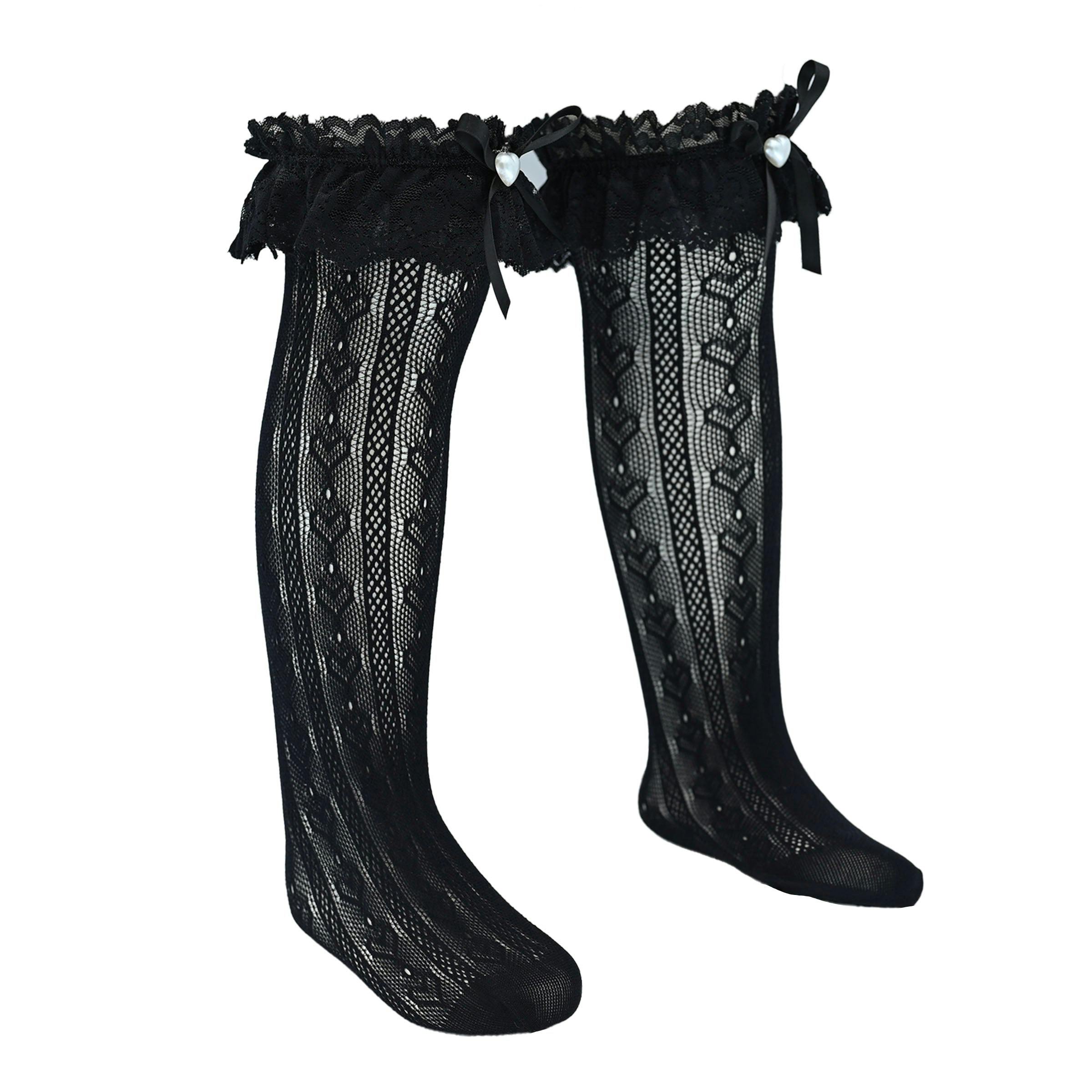 Heart Lace Ribbon Socks