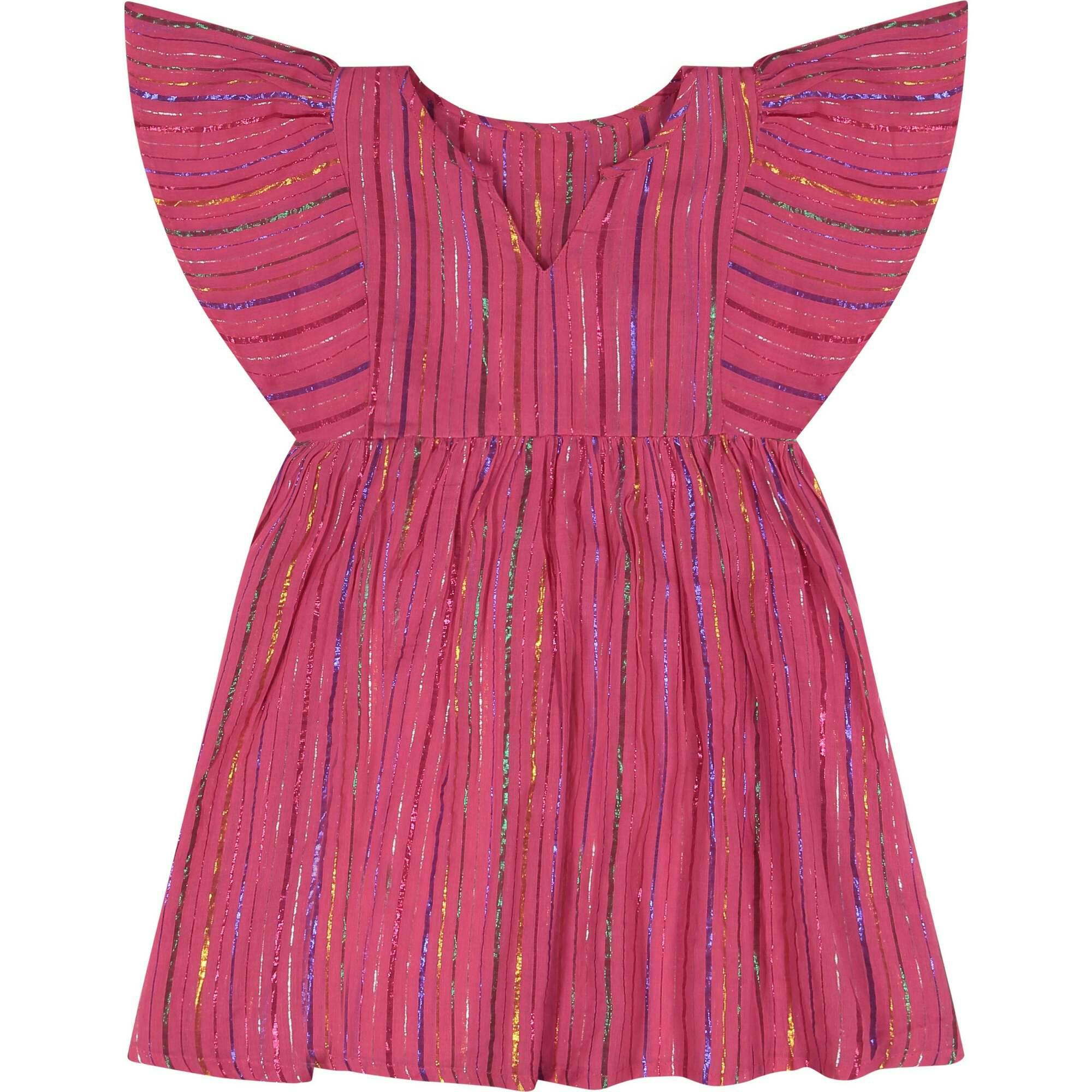 Margaux Flutter Sleeve Dress, Pink