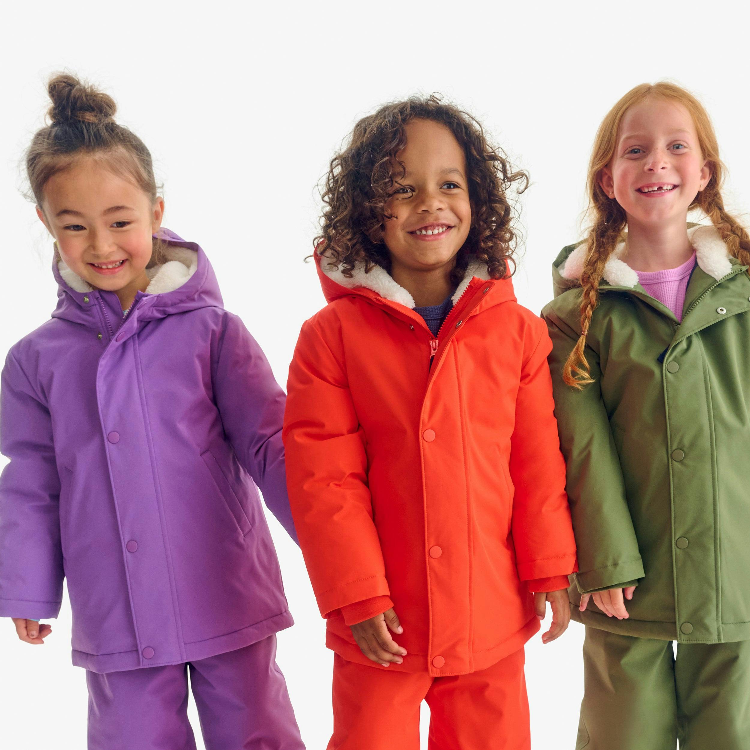 Kids weatherproof parka puffer