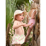 Wick One-Piece in Yellow with Pink Bougainvillea