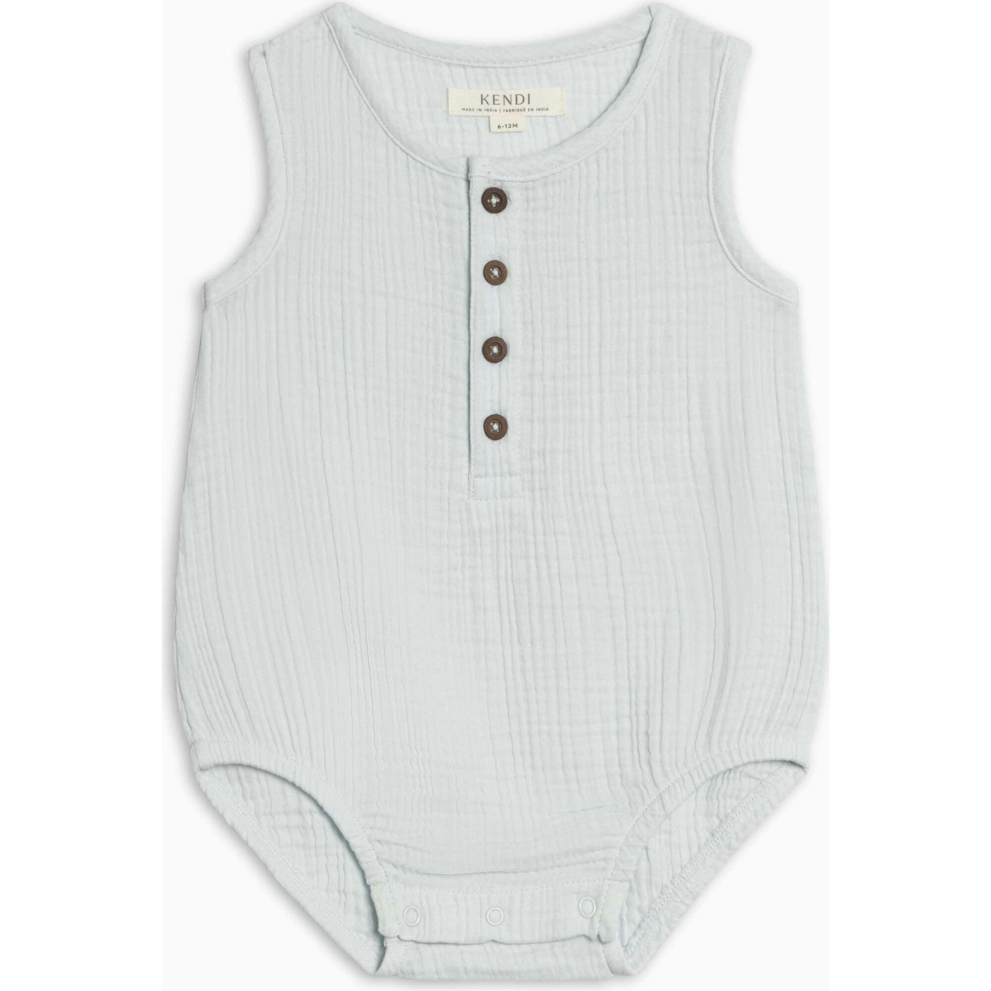 Bowie Muslin Bubble Romper - Powder