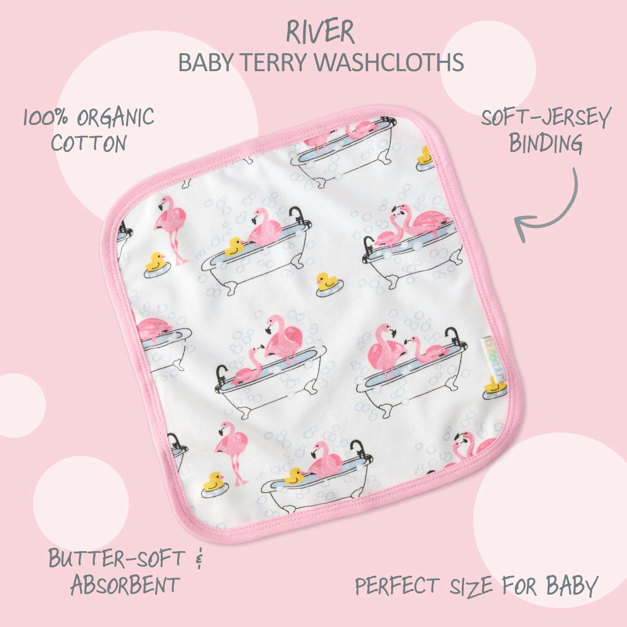 RIVER 10-Pack Baby Wash Cloths