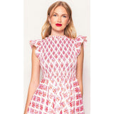 Kylie Dress in Rouge Lattice Floral