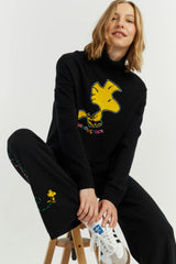 Wool-Cashmere Woodstock Roll Neck Sweater