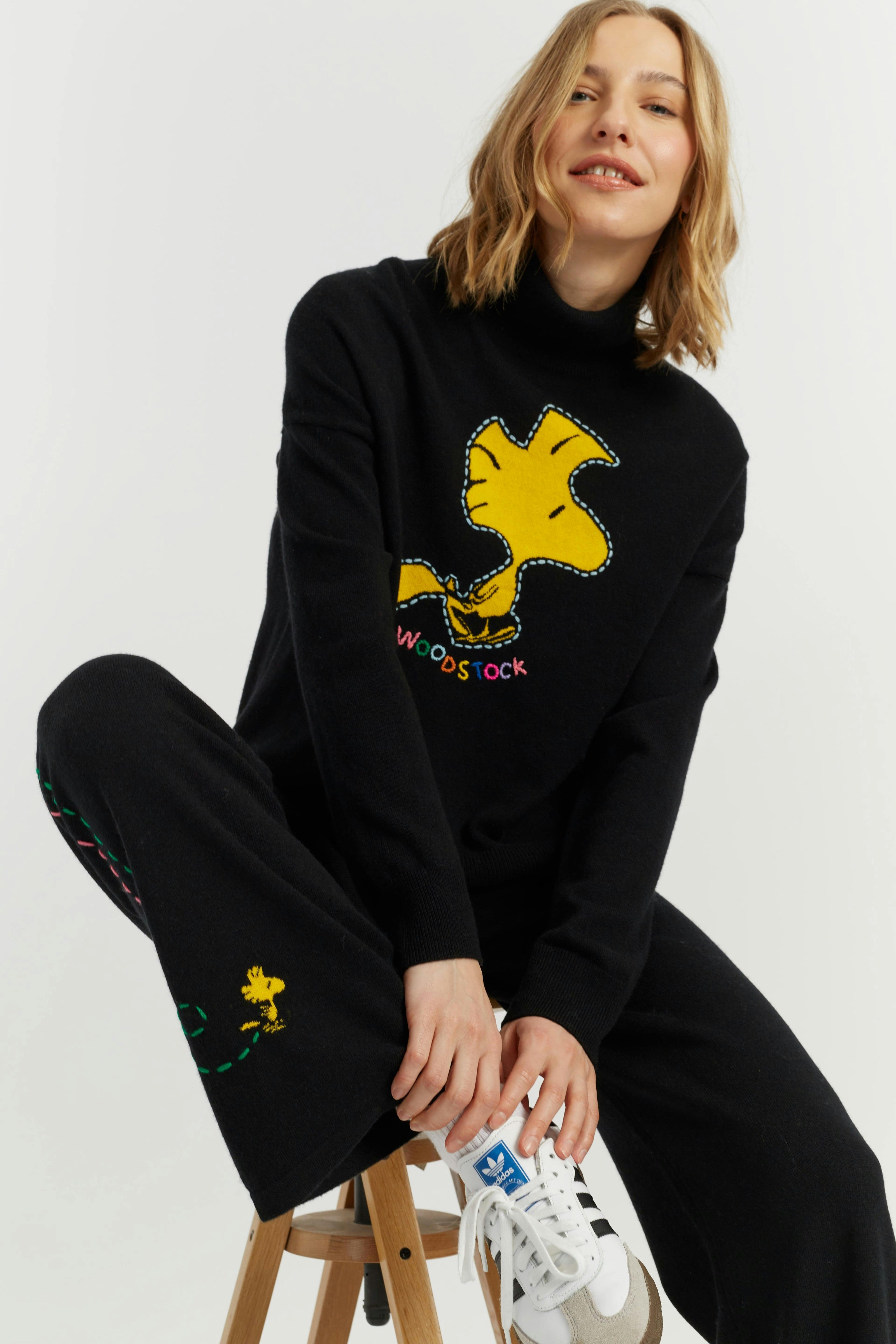 Wool-Cashmere Woodstock Roll Neck Sweater