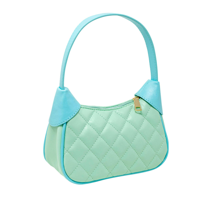 Quilted Zip Top Shoulder Bag
