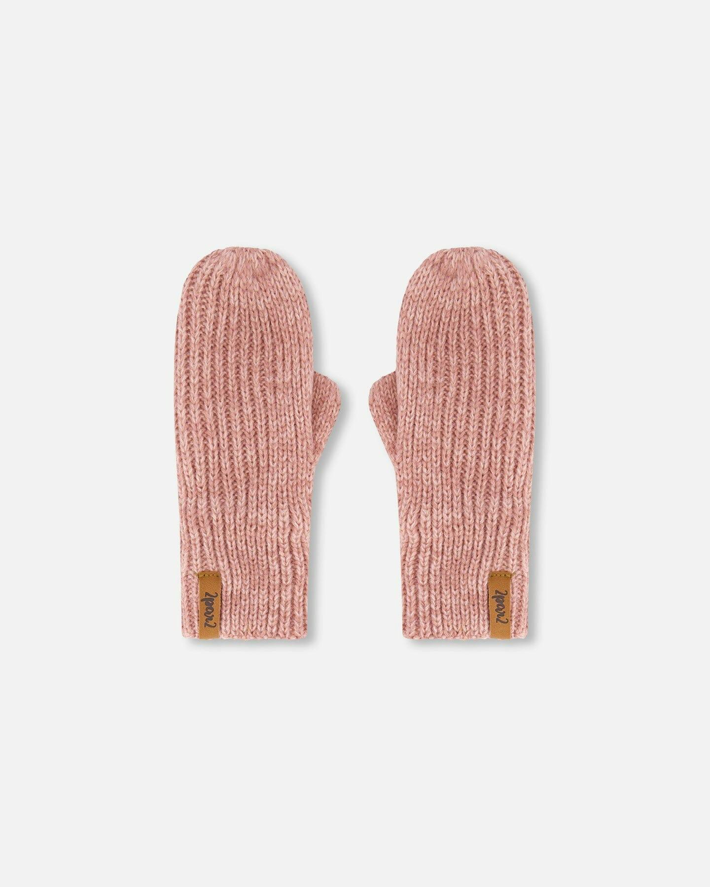 Mid-Season Knit Mittens Dusty Pink