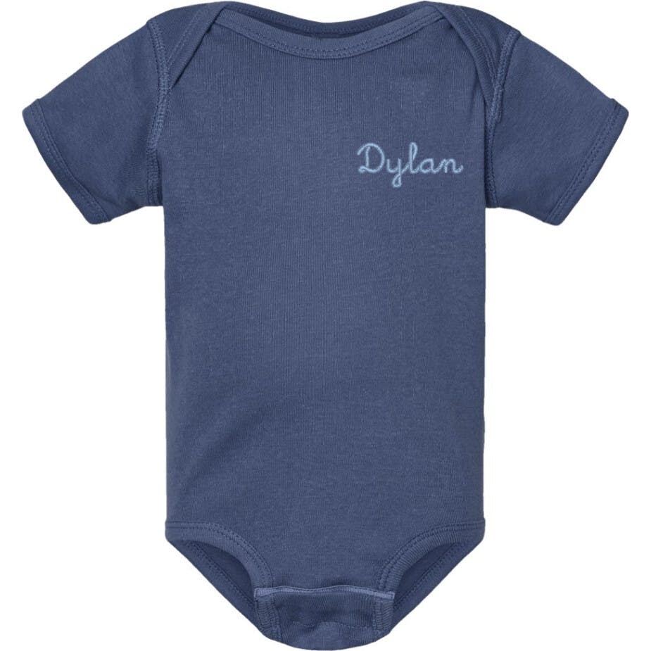 Custom Embroidered Onesie, Navy