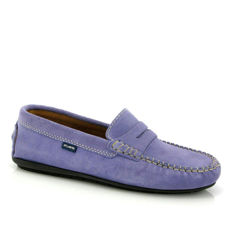 Penny Moccasins In Suede Leather, Violet